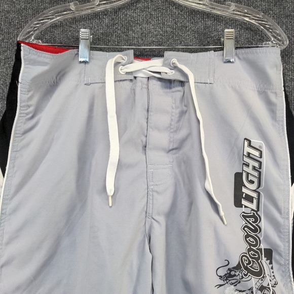 Coors Light Men's Board Shorts Trunks Gray Size Small Drawstrings - Picture 7 of 12